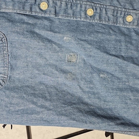 G-Star Raw Blue Button Shirt Size Small New - Picture 5 of 7